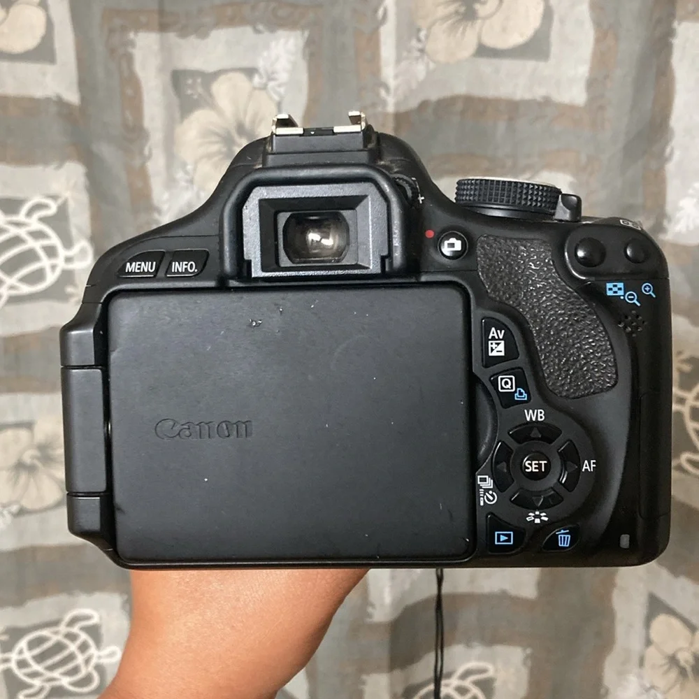 Canon Black Digital Camera with Wide-Angle Lens